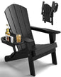 FOOWIN Folding Adirondack Chair With Cup Holder Outdoor