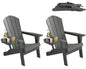 FOOWIN Folding Adirondack Chair With Cup Holder Outdoor