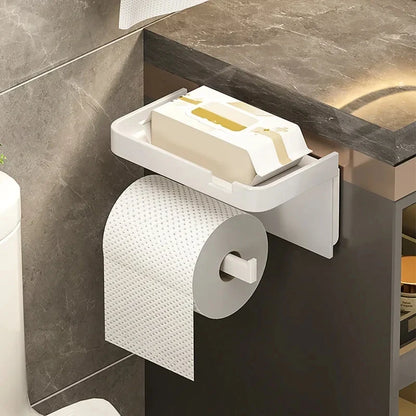 Plastic Toilet Paper Holder Storage Rack Bathroom Towel Placement of Seasoning bottles Bathroom Wall Roll of Paper Phone Storage