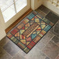 VIKAMA Crystal Velvet Floor Mat Stone Wood Grain Entryway Door Mat Entry Non-Slip Foot Mat Home Decoration Small Carpet 40x60cm