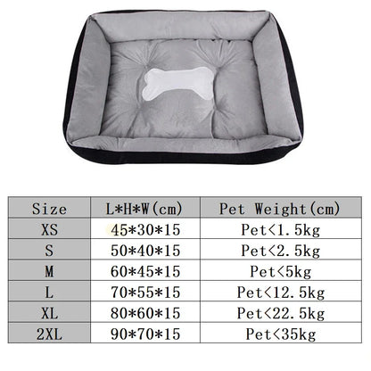 Super Soft Sofa Dog Beds Waterproof Bottom Kennel Fleece Warm Bed Mat For Large Dogs Rectangle Winter Pet Cat House Dog mattress