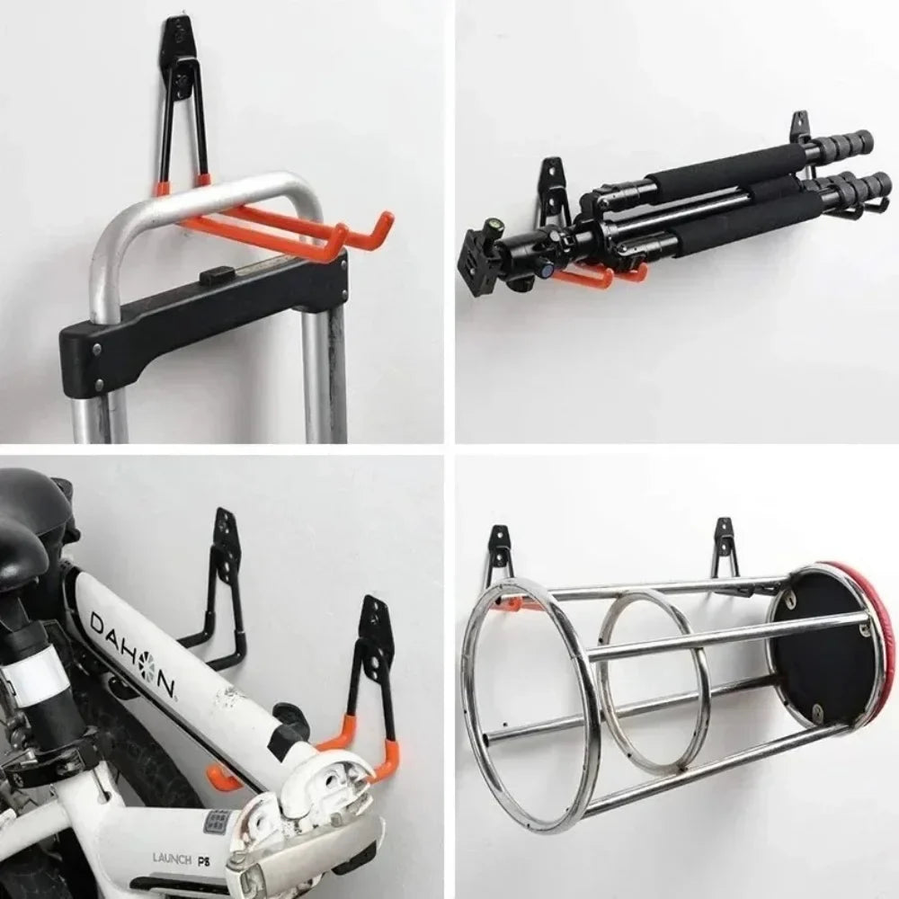1PC Heavy Duty Metal Hook Garage Organizer Wall Mount Bicycle Hanger Hooks Wall Mount Anti-slip Storage Hook Garage Storage Tool