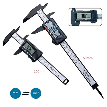 Electronic Digital Caliper 150mm/100mm | Carbon Fiber Vernier Gauge Micrometer Measuring Tool