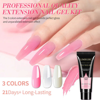 Limegirl UV Gel Kit With UV Lamp Magic Mirror Powder