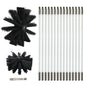 Dryer Vent Cleaning Kit With Flexible Rods And Chimney Brush
