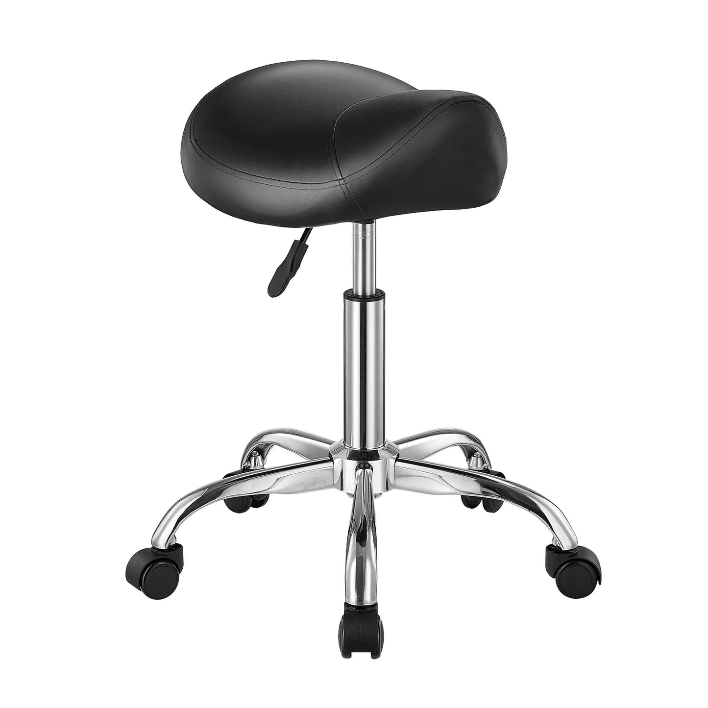 SucceBuy Saddle Stool with Wheel Ergonomic Swivel Chair