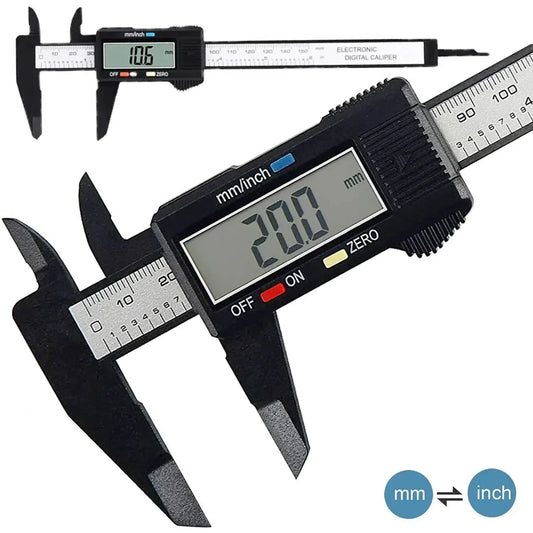 Electronic Digital Caliper 150mm/100mm | Carbon Fiber Vernier Gauge Micrometer Measuring Tool