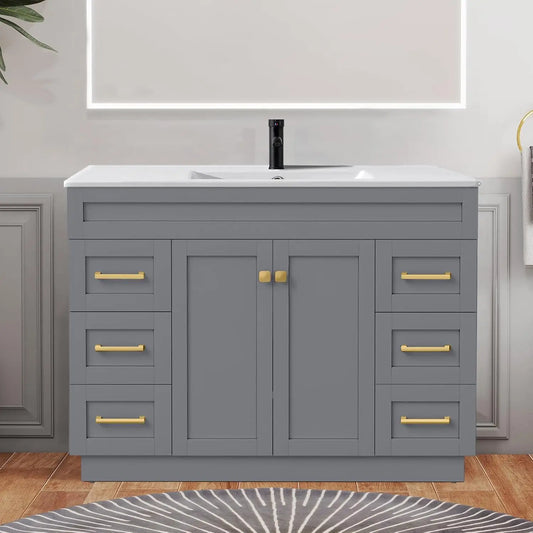 Bathroom Vanity With Sink, Soft Close Doors And Full Extension Drawers