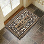 VIKAMA Crystal Velvet Floor Mat Stone Wood Grain Entryway Door Mat Entry Non-Slip Foot Mat Home Decoration Small Carpet 40x60cm