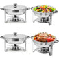 Stainless Steel Round Chafing Dish Buffet Set With Water Pans