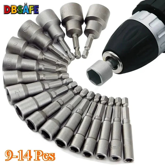 9-14pcs Hex Socket Set | Nut Driver Screwdriver Bits Kit