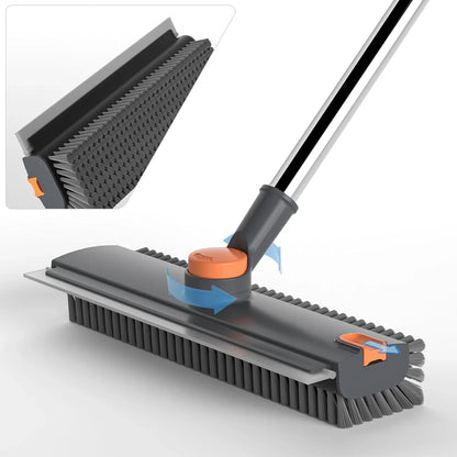 Floor Scrub Brush With Long Handle 3-In-1 Heavy Duty Scrubber