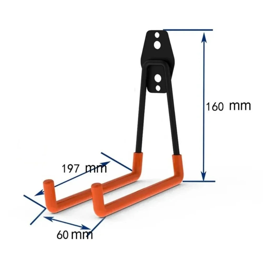 1PC Heavy Duty Metal Hook Garage Organizer Wall Mount Bicycle Hanger Hooks Wall Mount Anti-slip Storage Hook Garage Storage Tool