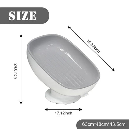 1Pcs Bathroom Soap Dishes Holder Self Draining Soap Box with Super Suction Portable Soap Container for Bathroom Accessories