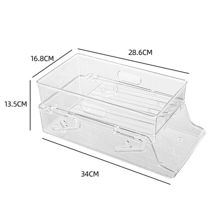 Refrigerator Can Drink Holder Rolling Can Dispenser Pop Soda Beer Storage Bins Stackable 2Tier Beverage Can Organizer for Fridge