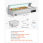 SucceBuy Commercial Food Warmer Stainless Steel Buffet With Glass Cover