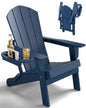 FOOWIN Folding Adirondack Chair With Cup Holder Outdoor