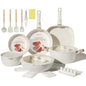 Ceramic 23-Piece Detachable-Handle Cookware Set Nonstick Induction Safe