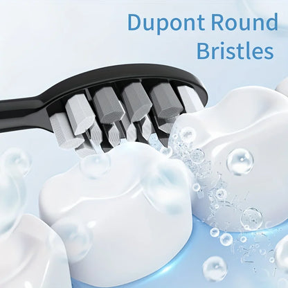 Electric Toothbrush Rotary Cleaning Waterproof With Timer USB Rechargeable