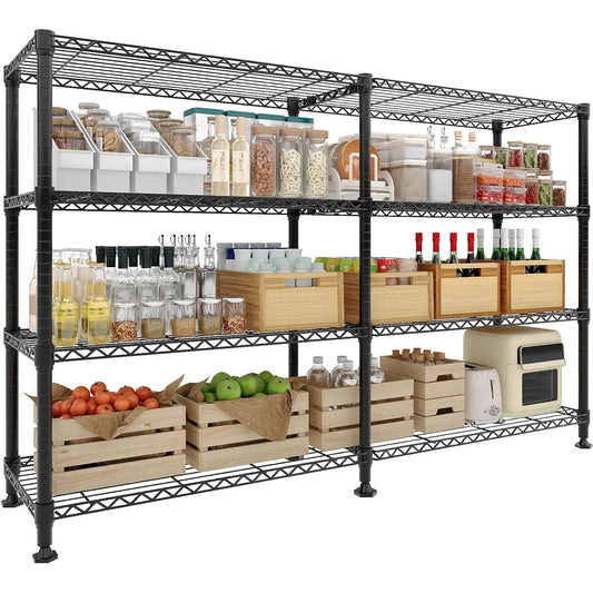 Metal Storage Shelves Heavy Duty Wire Shelving Unit Adjustable Rack Shelf for Pantry Garage Kitchen Commercial Basement
