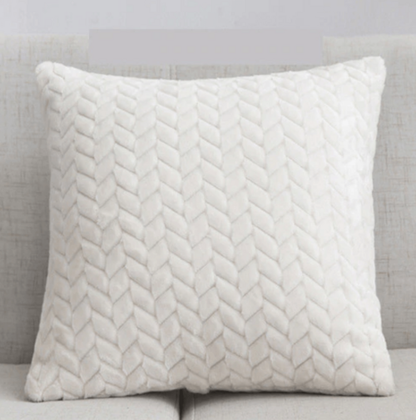 Plush Velour Pillow Case 16.5x16.5 Soft Decorative Cushion Cover Hypoallergenic