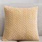 Plush Velour Pillow Case 16.5x16.5 Soft Decorative Cushion Cover Hypoallergenic
