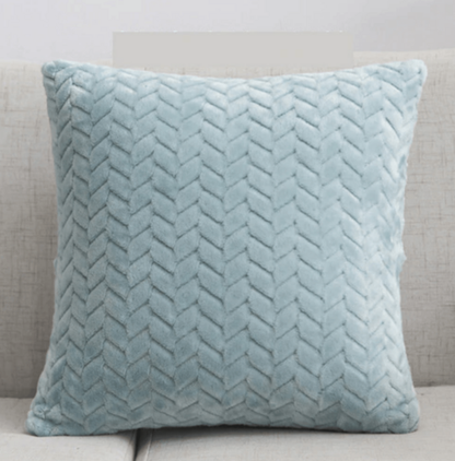 Plush Velour Pillow Case 16.5x16.5 Soft Decorative Cushion Cover Hypoallergenic