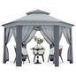 13x13 FT Pop Up Gazebo Outdoor Canopy Tent With Mosquito Netting Double Roof Heavy Duty Shelter For Patio Backyard Garden