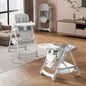 Foldable Baby High Chair With PU Leather And Adjustable Backrest