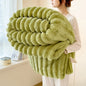 Thickened Wide Striped Flannel Multifunctional Blanket Spring, Can Be Used As Bed Sheet Cover Blanket, Sofa Blanket,nap Blanket
