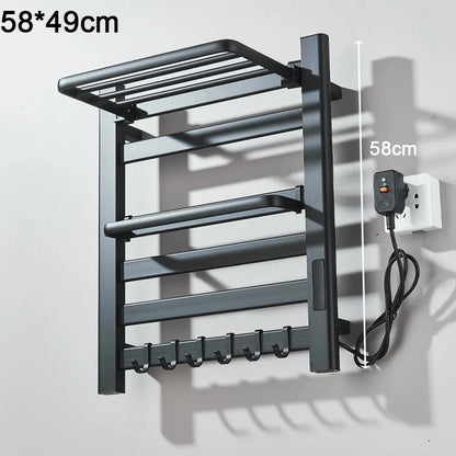 Shinesia Electric Towel Warmer Rack With Digital Display And Temperature Control