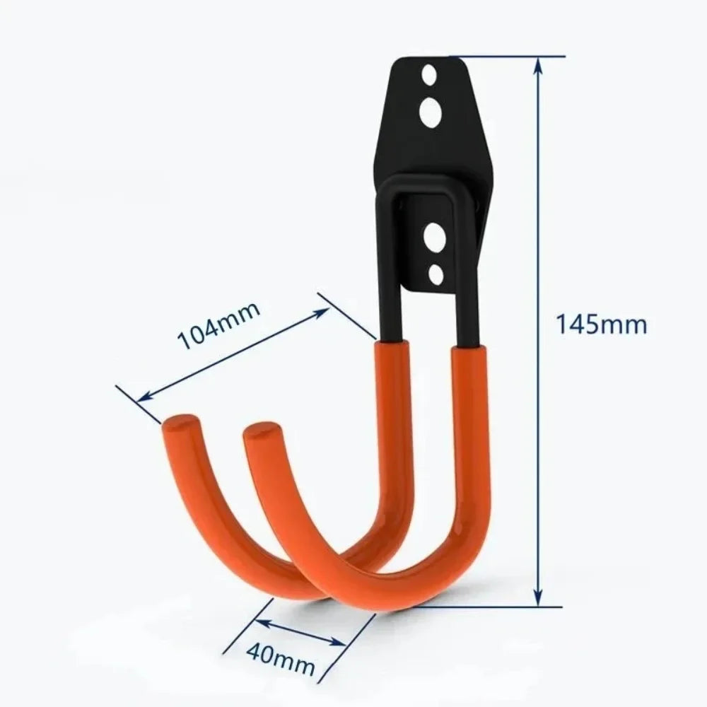 1PC Heavy Duty Metal Hook Garage Organizer Wall Mount Bicycle Hanger Hooks Wall Mount Anti-slip Storage Hook Garage Storage Tool