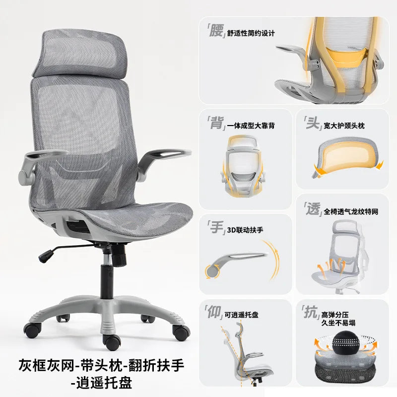 Study Chair Ergonomic Office Chair Adjustable Armrest Student Bedroom Dormitory Back Sedie Da Ufficio Household Office Supplies