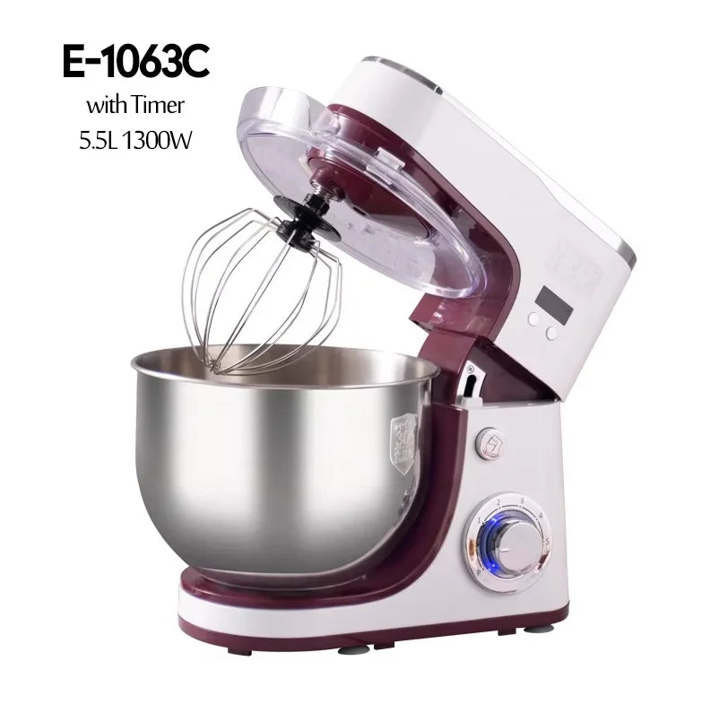 SUNATUR 1063 Stand Mixer 1300W 5.5L Automatic Dough Mixer for Home & Commercial Use Philippines