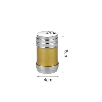Stainless Steel Spice Jar | Rotating Cover Salt and Pepper Shaker for Barbecue and Kitchen