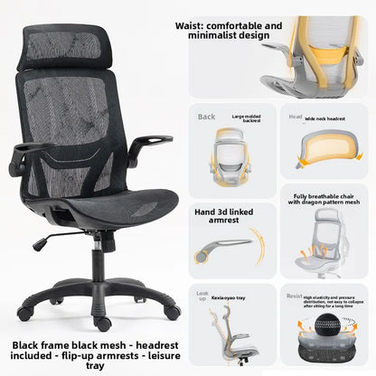 Study Chair Ergonomic Office Chair Adjustable Armrest Student Bedroom Dormitory Back Sedie Da Ufficio Household Office Supplies