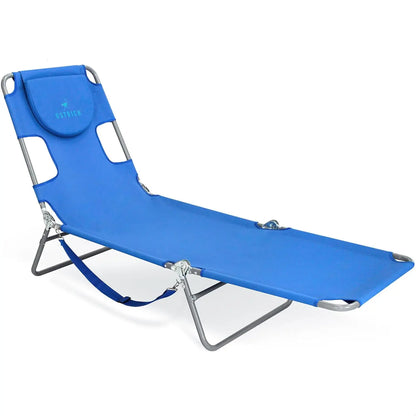 Portable Outdoor Folding Reclining Beach Lounge Chair For Lawn