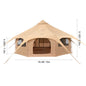 SucceBuy Canvas Bell Tent For Four Season Camping Yurt