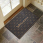 VIKAMA Crystal Velvet Floor Mat Stone Wood Grain Entryway Door Mat Entry Non-Slip Foot Mat Home Decoration Small Carpet 40x60cm