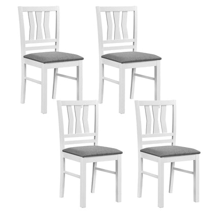 Upholstered Dining Chairs Set of 4 with Wood Frames