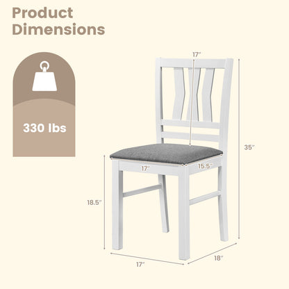 Upholstered Dining Chairs Set of 4 with Wood Frames
