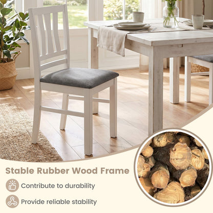Upholstered Dining Chairs Set of 4 with Wood Frames