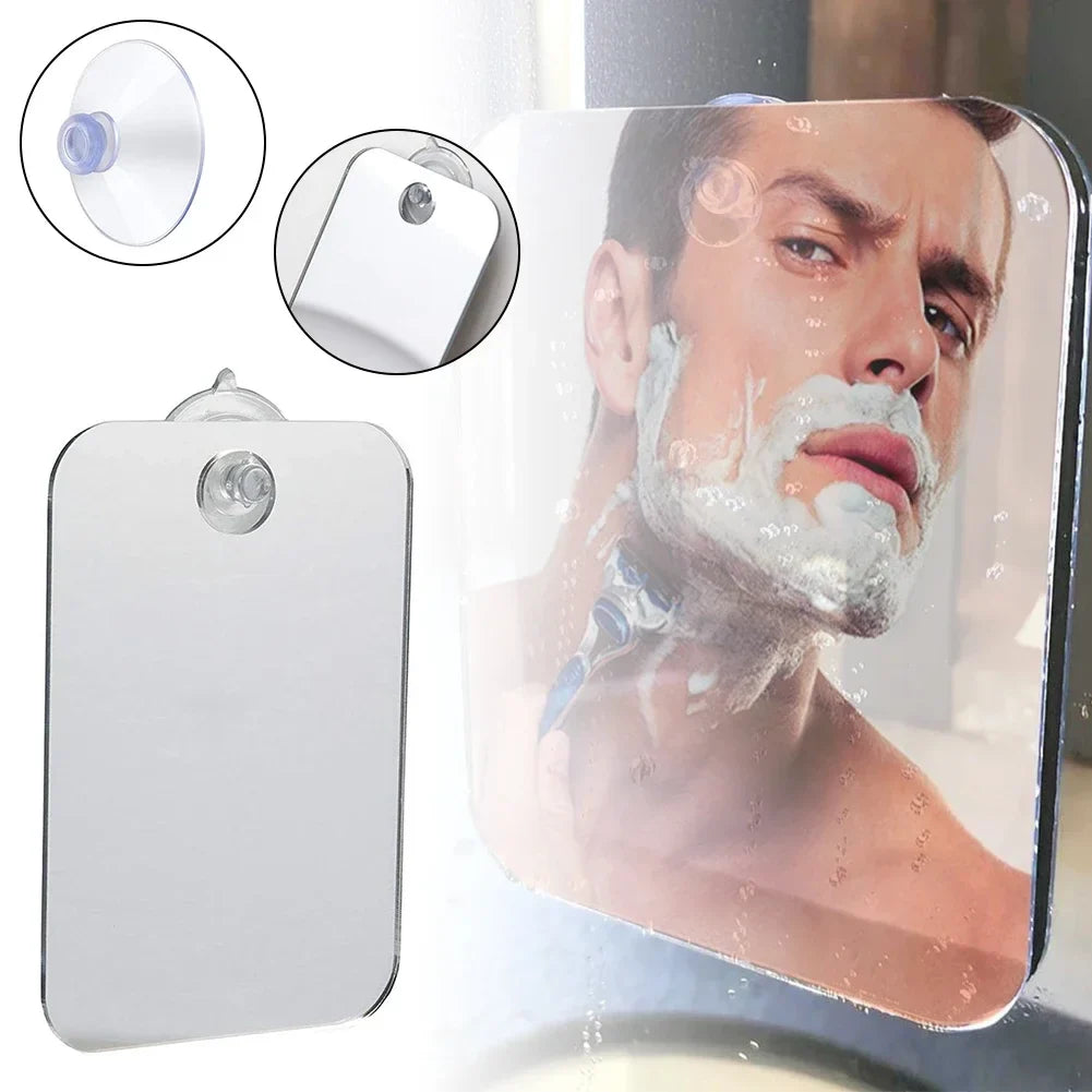 Acrylic Makeup Mirror Bath Shaving Pocket Travel Makeup Mirror Women Hand Mirror Bathroom Face Shave Shower Accessories