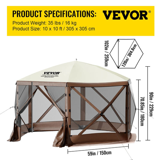 SucceBuy Pop Up Camping Gazebo Sun Shade Canopy Shelter