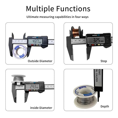 Electronic Digital Caliper 150mm/100mm | Carbon Fiber Vernier Gauge Micrometer Measuring Tool
