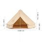 SucceBuy Canvas Bell Tent For Four Season Camping Yurt