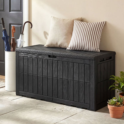100 Gallon Outdoor Deck Box with Lockable Lid