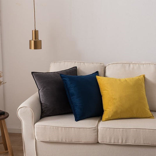 Set of 3 luxe velvet throw pillow | 3 colors  combo 2 sizes of choices soft & plush home decor essential | modern couch & bedroom accent| insert included