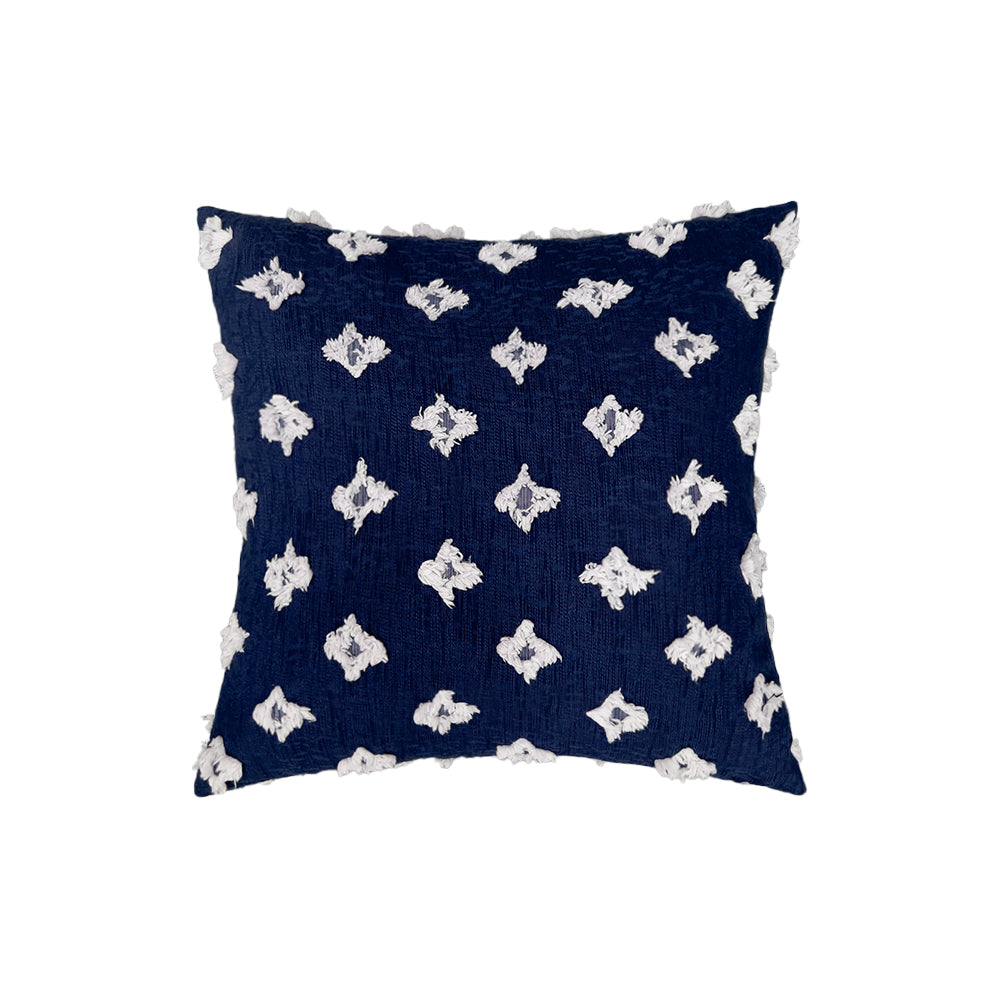 20''x20'' tufted floral 100% cotton throw pillow | 7 colors textured daisy stitch design | boho chic couch & bedroom accent | insert included
