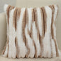 18"x18" Ribbed Ombre Faux Fur Pillow 5 Colors – Ultra-Soft Two-Tone Design Luxury Textured Accent Insert Included